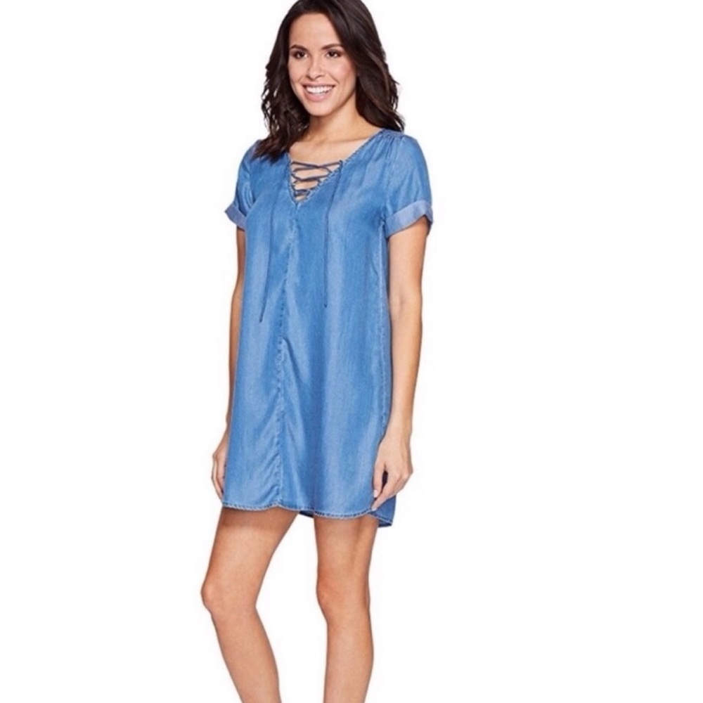 Lucky Brand Blue Denim Chambray Dress